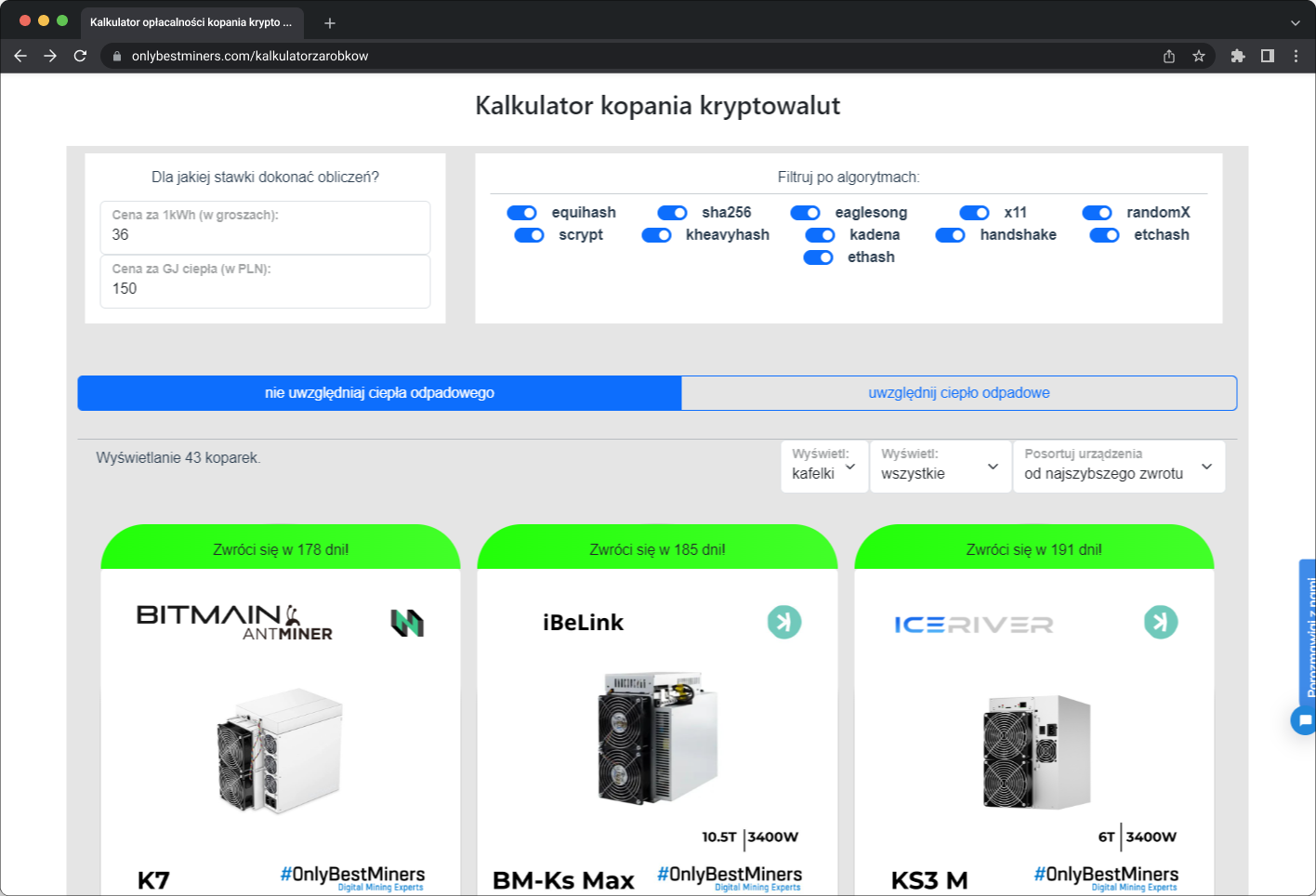 OBM — Kalkulator rentowności